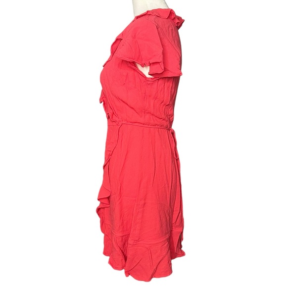 Draper James Solid Ruffle Wrap Dress - Picture 8 of 12